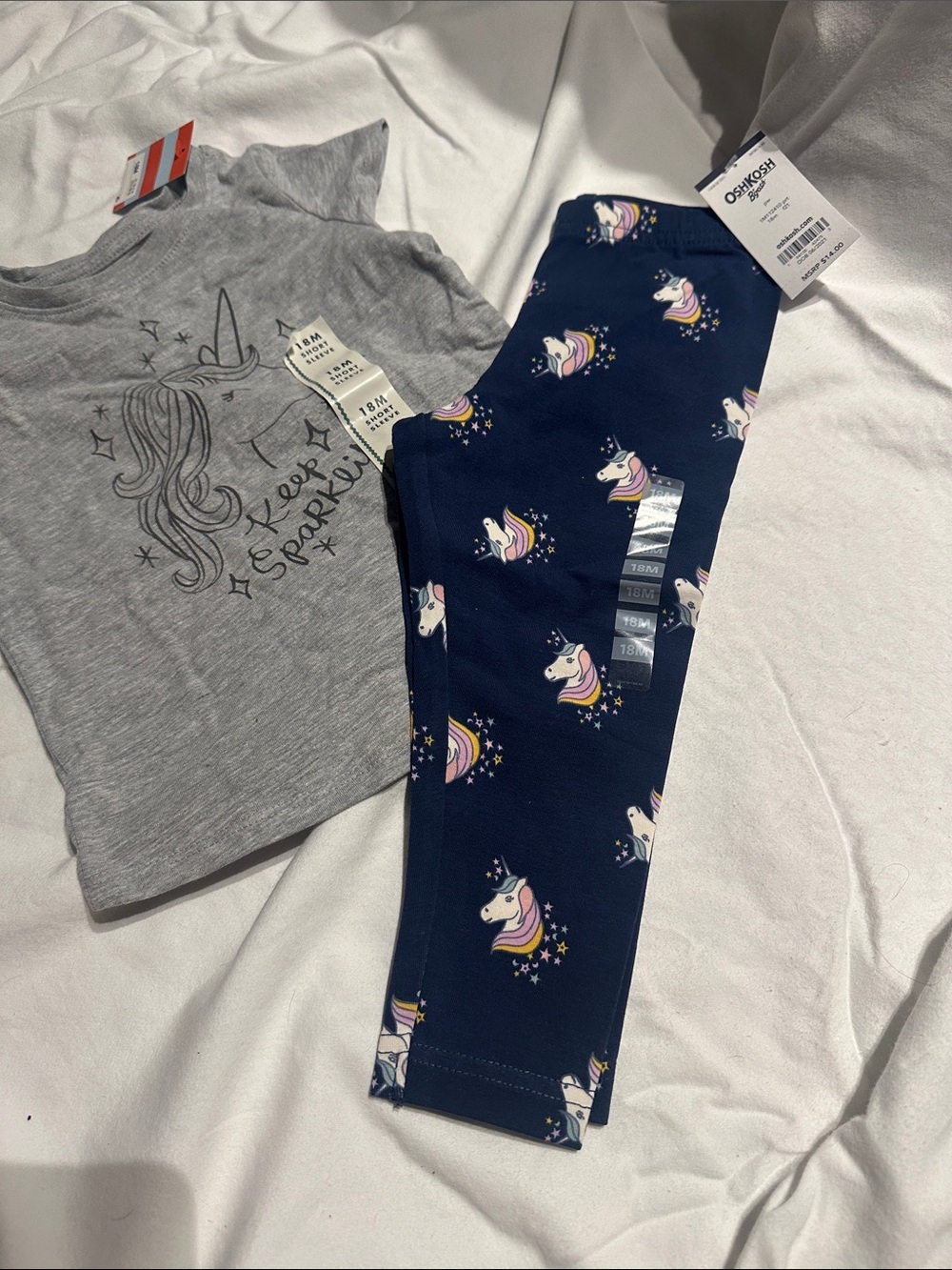 OshKosh B'gosh Navy Unicorn Print Leggings
